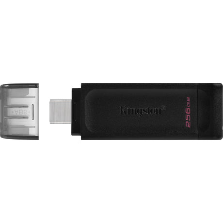 Kingston Data Traveler 70 256 GB USB-Stick (schwarz, DT70 256 GB, USB-C 3.2 Gen 1)
