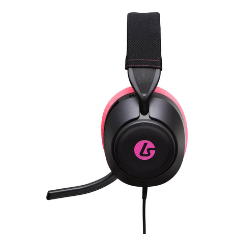 Powera Lucidsound LS10 Kabelgebundenes Gaming-Headset – Midnight Branding Over-Ear-Gaming-Headset (Schwarz Pink, Playstation 5, Playstation 4, Xbox Series X|s, Xbox One, PC, Mobil)