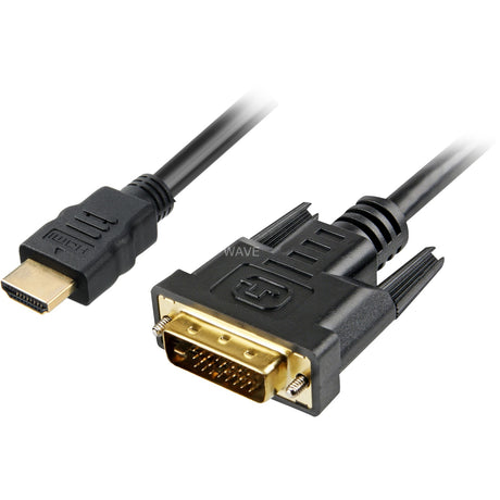 Sharkoon HDMI > DVI-D-Adapter (schwarz, 5 Meter, Dual-Link)