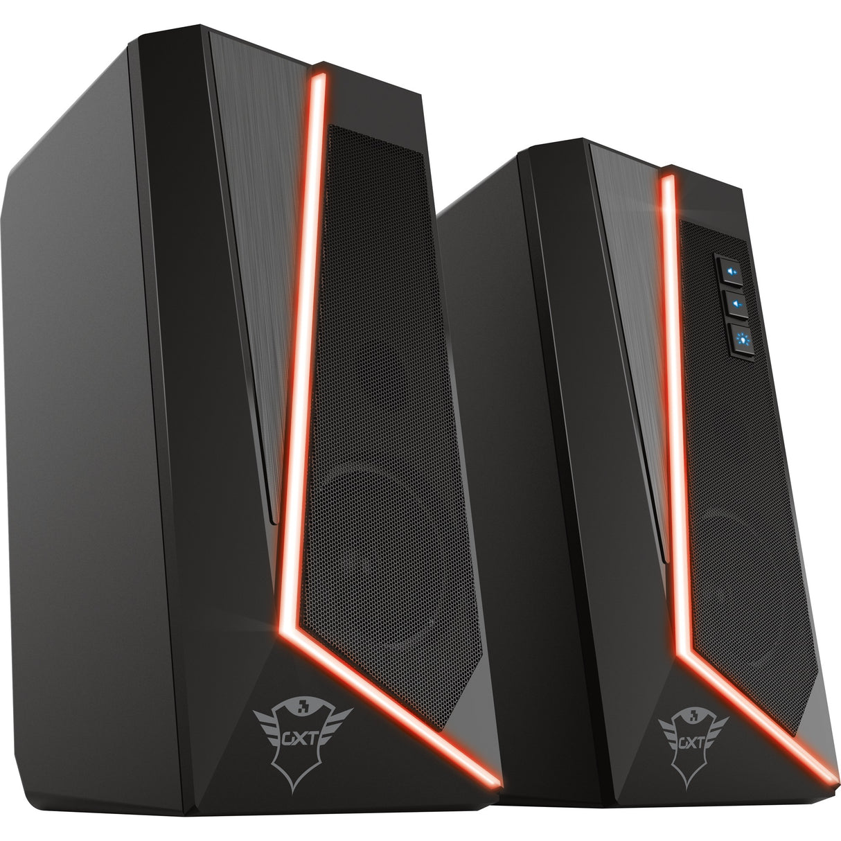 Trust GXT 609 Zoxa RGB-beleuchtetes Lautsprecherset PC-Lautsprecher (schwarz, RGB-LED)