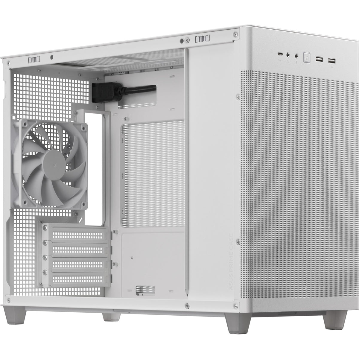 Asus Prime AP201 Mini-Tower-Gehäuse (weiß | 2x USB-A | 1x USB-C)