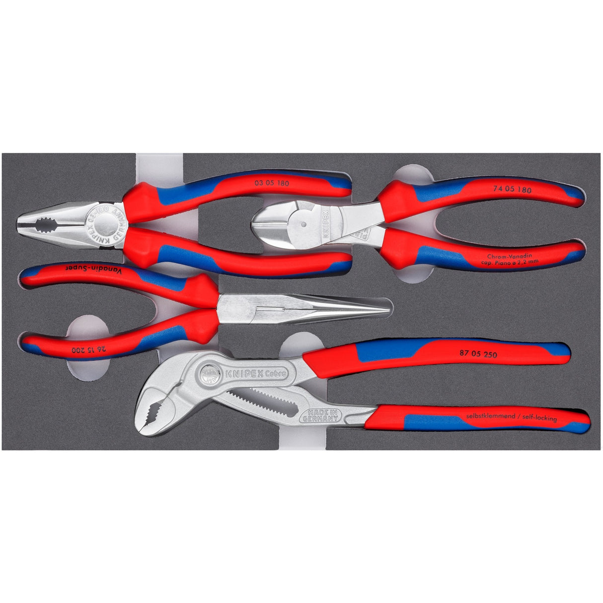 Knipex Knipex -Saides Set Basic Chrom 00 20 01 V17