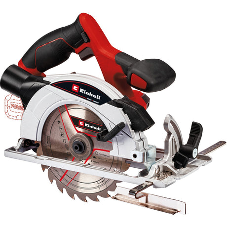 Einhell Akku-Kreissäge Te-CS 18 165-1 Li Solo – Power X-Change – 18 V Li-Ion – 4.200 t min – ø165 x 20 mm 18 t – max. Schnitttiefe: 90° 45°: 54 35 mm - exkl. Akku und Ladegerät