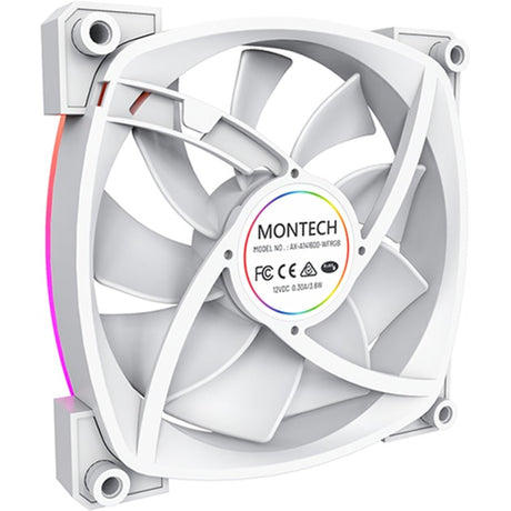 Montech ax140 fan pwm rgb gehäuselüfter (weiß, 140 x 140 x 25 mm)