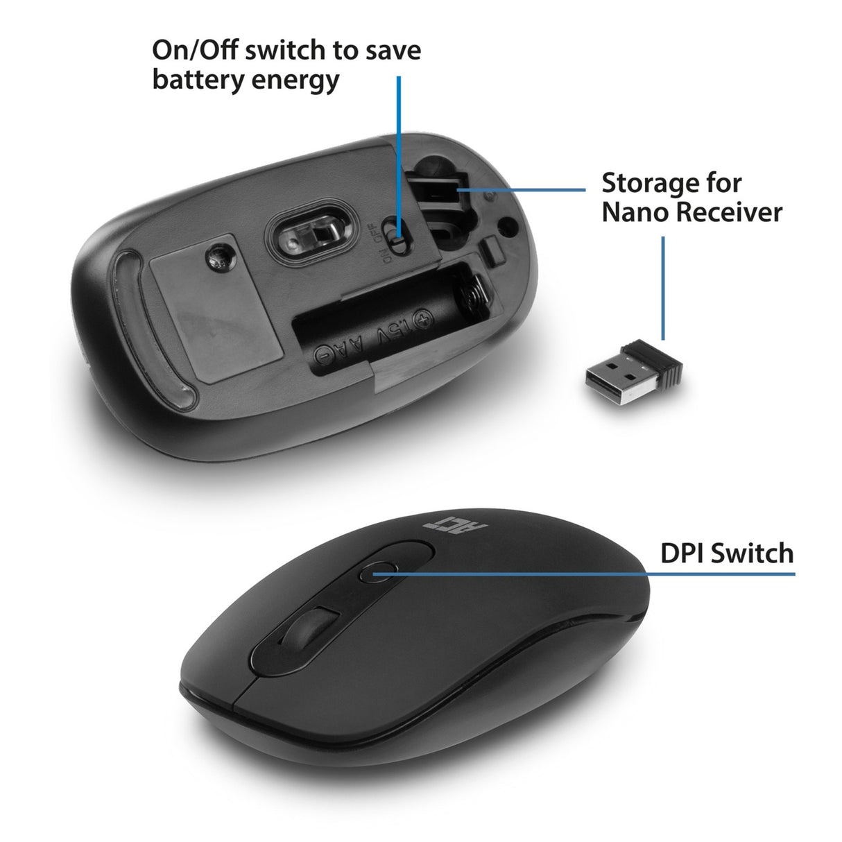 ACT -Konnektivität AC5110 Wireless Maus 1200 dpi