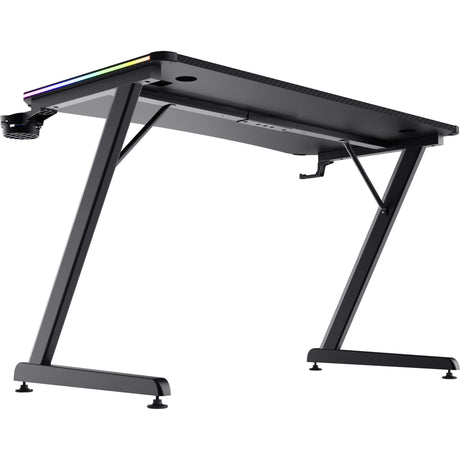 Trust GXT 709 Luminus RGB Gaming-Schreibtisch Gaming-Schreibtisch (Schwarz)