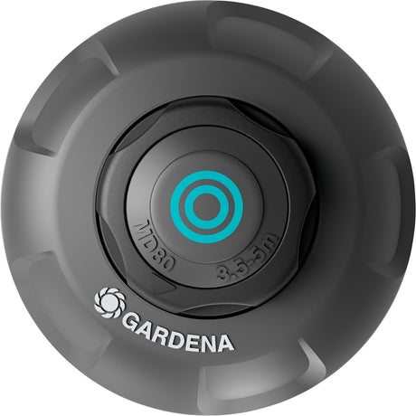 Gardena Versenkregner MD80 Sprinkler (schwarzgrau, Sprühabstand zwischen 3,5 m und 5 m)