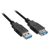 Sharkoon USB 3.0 Verlängerungskabel (schwarz, 1 Meter)