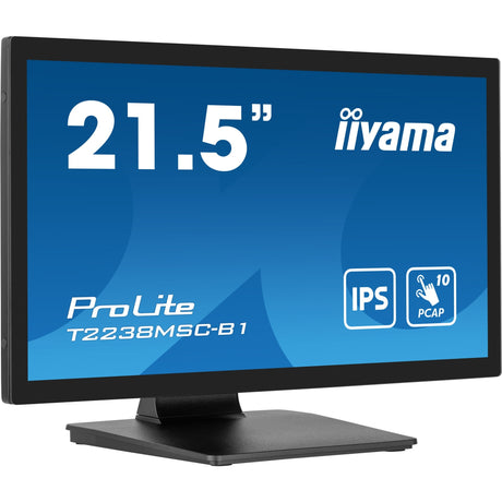 Iiyama prolite t2238msc-b1 21.5 touchscreen monitor (zwart (mat), hdmi, displayport, 2x usb-a, usb-b)