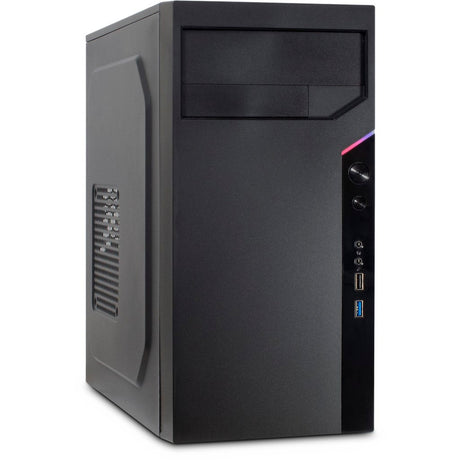 Inter-Tech IT-6505 Reto Mini-Tower-Gehäuse (schwarz | 2x USB-A)