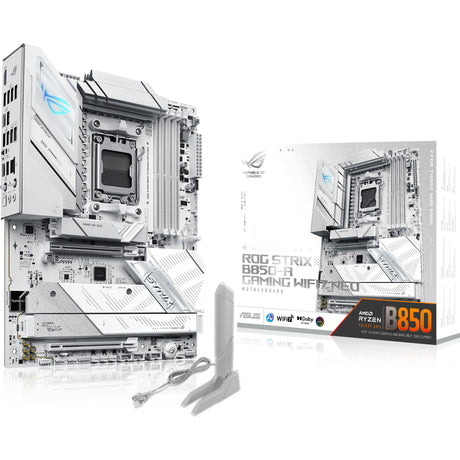 Asus rog strix b850-a gaming wifi7 neo socket am5 moederbord (wit, 5gb-lan, wi-fi 7, bt 5.4, sound, atx)