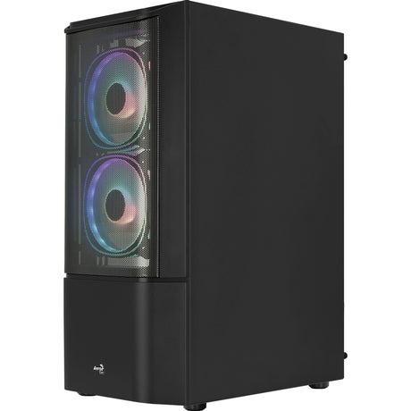 Aerocool Quantum Mesh v3 Midi-Tower-Gehäuse (schwarz grau | 3x USB-A | RGB | Fenster)