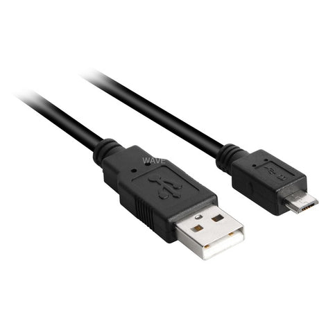 Sharkoon USB-A 2.0 > Micro USB-B Kabel (schwarz, 3 Meter)