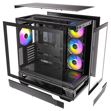 Antec c7 argb Midi-Tower-Gehäuse (schwarz | 2x USB-A | 1x USB-C | gehärtetes Glas)