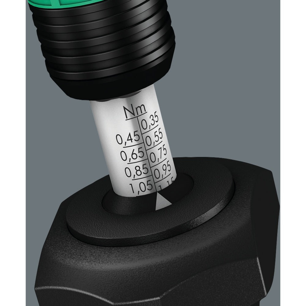 Wera 7441 Kraftform einstellbarer Drehmomentschraubendreher mit Rapidaptor-Schnellwechselhalter, 1 4 Zoll, 1,2 - 3,0 Nm – 1 Stück – 05074701001