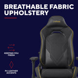 Trust gxt 721 ruya pro premium comfortabele gaming stoel (zwart geel)