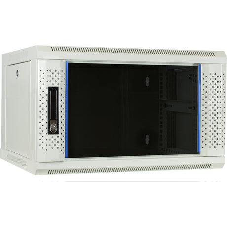 DSI 6U weißer Wandschrank mit Glastür – DS6406W Server-Rack (weiß, 600 x 450 x 368 mm)