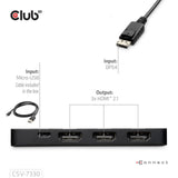 Club 3D Display Port zu Triple HDMI 8K60Hz Hub (Schwarz)