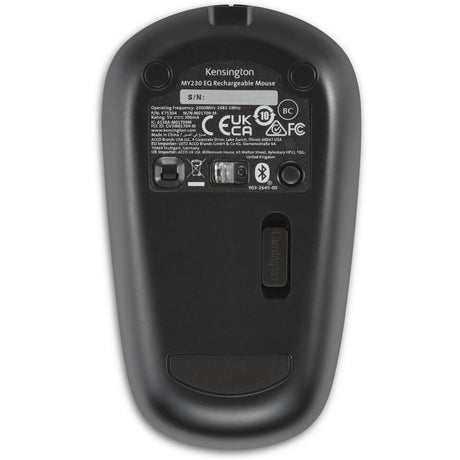 Kensington My230 EQ wiederaufladbare Maus – kabellos – mittelgroß (schwarz, Bluetooth, 2,4 GHz)