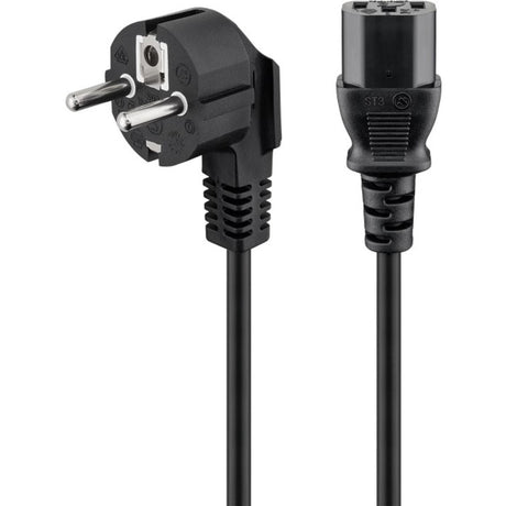 Goobay Eurostecker > C13 Stromkabel (schwarz, 1,5 Meter)