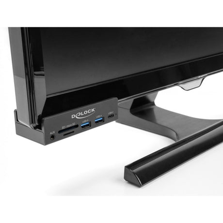 Delock externer 3-Port USB-Hub mit Feststellschraube (schwarz)