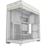 Montech hs02 midi tower behuizing (wit | 2x usb-a | 1x usb-c | rgb | tempered glass)