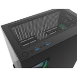 Thermaltake view 170 ws argb mini tower behuizing (zwart houtkleur | 2x usb-a | rgb | window)