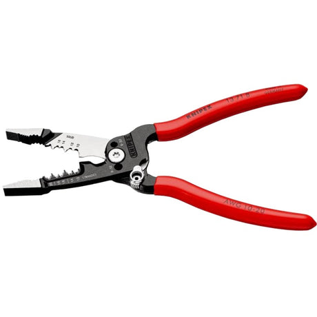 Knipex Abisolierzange Multifunktionszange | für Elektriker | amerikanisches Modell | kunststoffbeschichtet - 13 71 8
