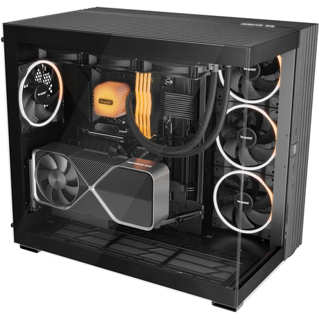 Ruhig sein! Lichtbasis 900 dx Big-Tower-Gehäuse (schwarz | 2x USB-A | 1x USB-C | RGB | Fenster)