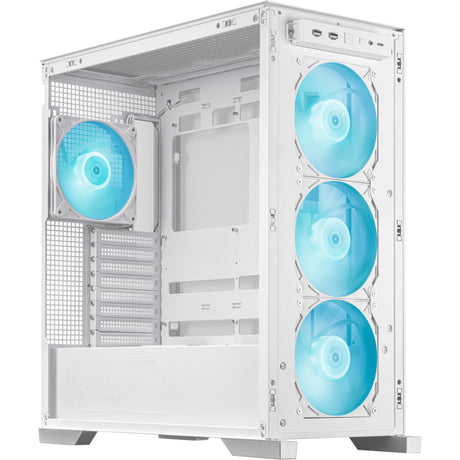 Asus TUF Gaming GT302 ArGB Midi-Tower-Gehäuse (weiß | 2x USB-A | 1x USB-C | RGB | gehärtetes Glas)