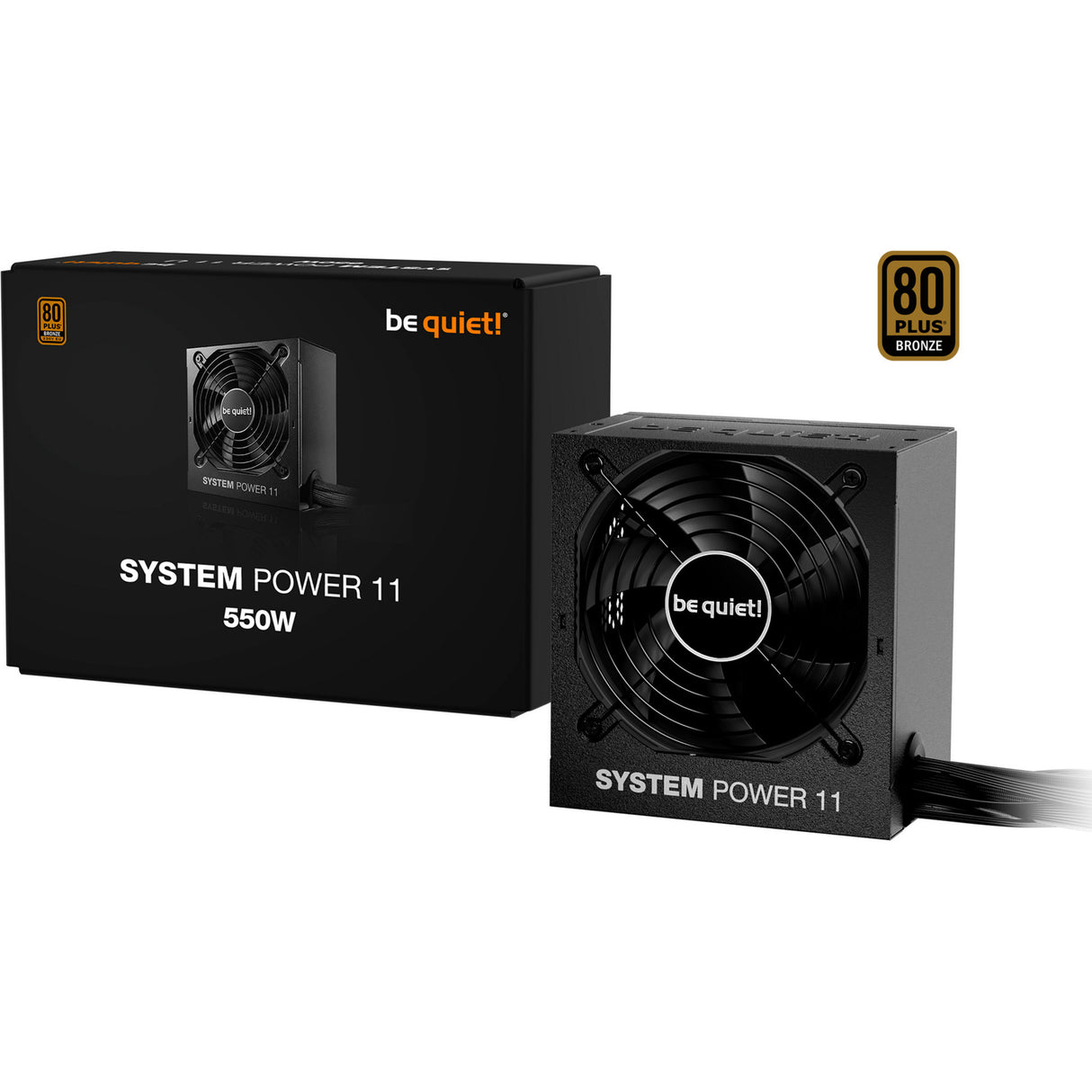 Ruhig sein! Systemleistung 11 550-Watt-Netzteil (schwarz, 1x 12VHPWR, 2x PCIe)