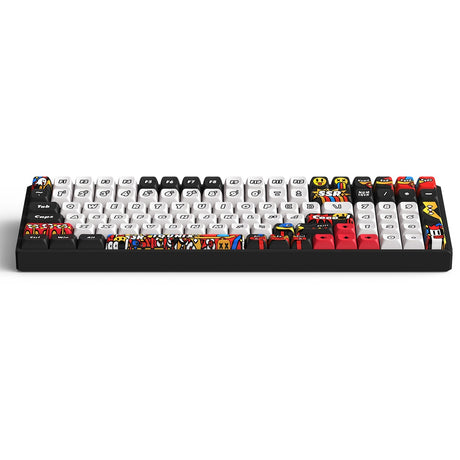 Iqunix F97 Graffiti Diary kabellose mechanische Tastatur (schwarz, US-Layout (QWERTY), TTC Gold Pink, 96 %, RGB-LEDs, Hot-Swap-fähig, PBT, 2,4 GHz | Bluetooth 5.1 | USB-C)