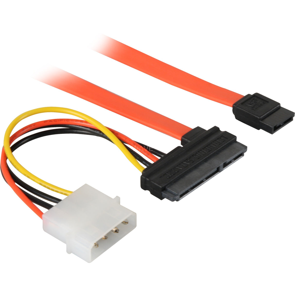Goobay S-ATA 2-in-1 Datenkabel + Netzteil (Orange, 0,5 Meter)