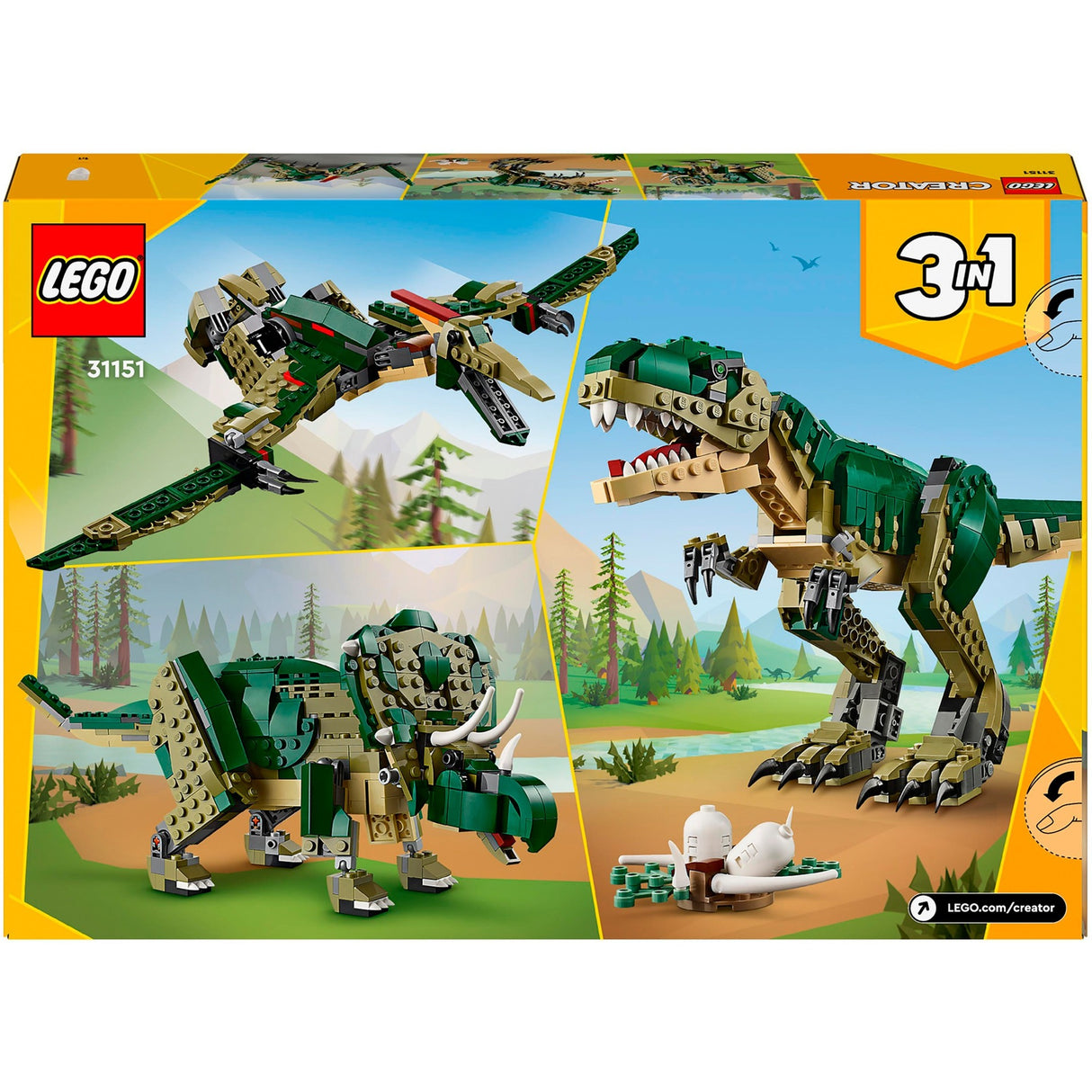 Lego Creator 3in1 t. Rex, Dinosaurier 31151
