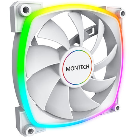 Montech ax140 fan pwm rgb gehäuselüfter (weiß, 140 x 140 x 25 mm)