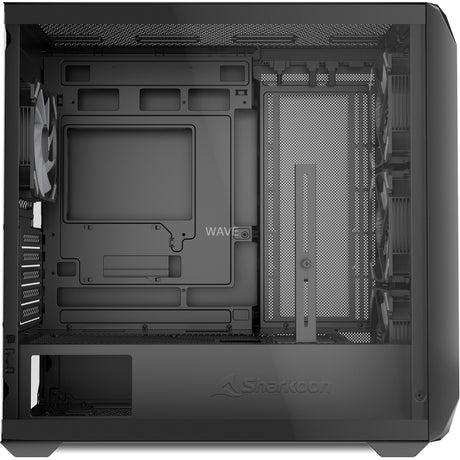 Sharkoon mk3 RGB Mini-Tower-Gehäuse (schwarz | 2x USB-A | 1x USB-C | RGB | gehärtetes Glas)