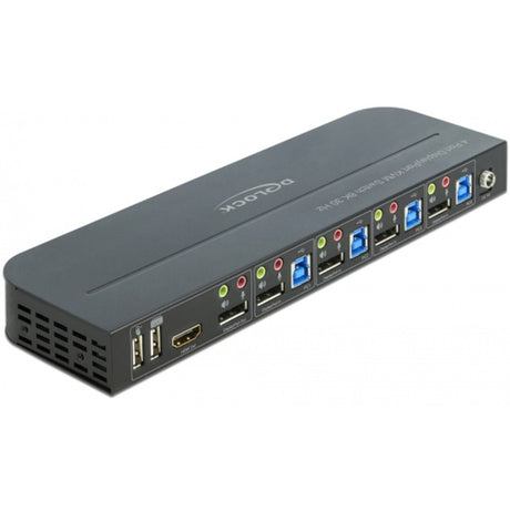Delock Displayport 1.4 KVM-Switch KVM-Switch (schwarz, 8k 30 Hz, USB 3.0, Audio)