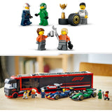 Lego City 60445 F1-Truck mit RB20- und AMR24-F1-Autos