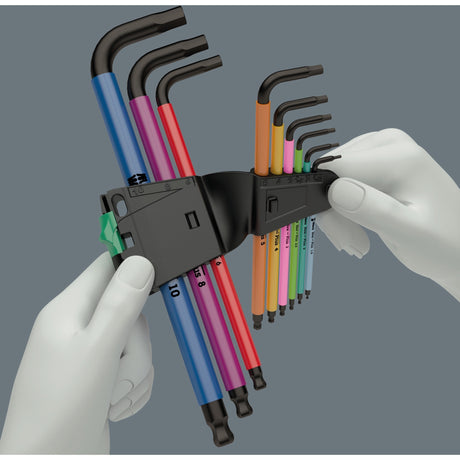 Wera Innensechskantschlüsselsatz Torx 967 9 TX BO mehrfarbig 1 SB (9-teilig, Torx T8 bis T40)