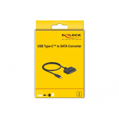 Delock USB Typ-C Konverter auf 22 Pin SATA 6 GB (schwarz)