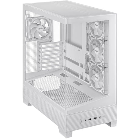 Asus a31 plus Midi-Tower-Gehäuse (weiß | 2x USB-A | 2x USB-C | gehärtetes Glas)