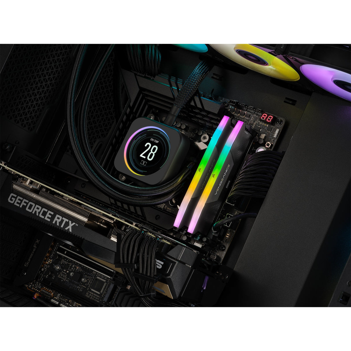 Corsair Vengeance RGB 32 GB DDR5-5200 (2x 16 GB) RAM (schwarz, cmh32gx5m2b5200c40, xmp 3.0)
