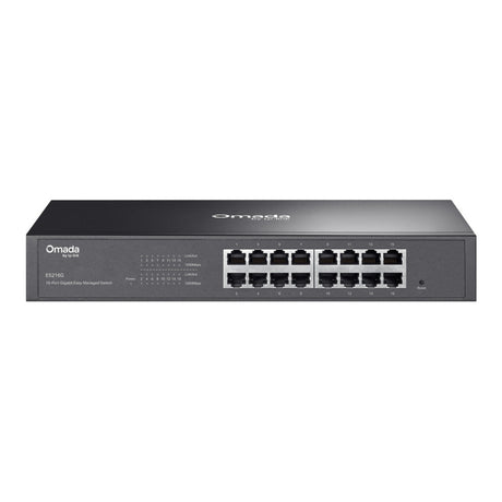Tp-link omada es216g 16-poort gigabit easy managed switch (zwart)