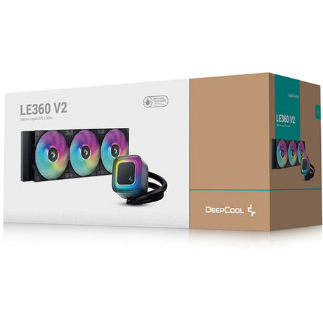 Deepcool le360 v2-Serie – All-in-One-Wasserkühlung – 360 mm – RGB-Beleuchtung – Schwarz