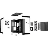 Ruhig sein! Lichtsockel 600 lx Midi-Tower-Gehäuse (schwarz | 2x USB-A | 1x USB-C | RGB | Fenster)