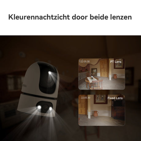 Imou Ranger Dual Pro 10 MP Sicherheitskamera (weiß, 2 x 5 MP, WiFi 6)