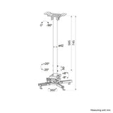 Neomounts cl25-550wh1 beamer plafondbeugel plafondhouder (wit)