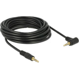 Delock 3,5 mm Stecker > 3,5 mm Stecker Kabel (schwarz, 5 Meter)