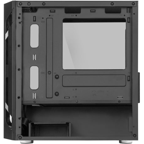 Silverstone sst-fah1mb-g Midi-Tower-Gehäuse (schwarz | 3x USB-A | gehärtetes Glas)
