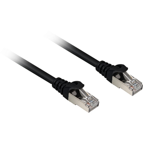 Sharkoon Netzwerkkabel SFTP, RJ-45 mit Cat.6a (schwarz, 2 Meter, halogenfrei)